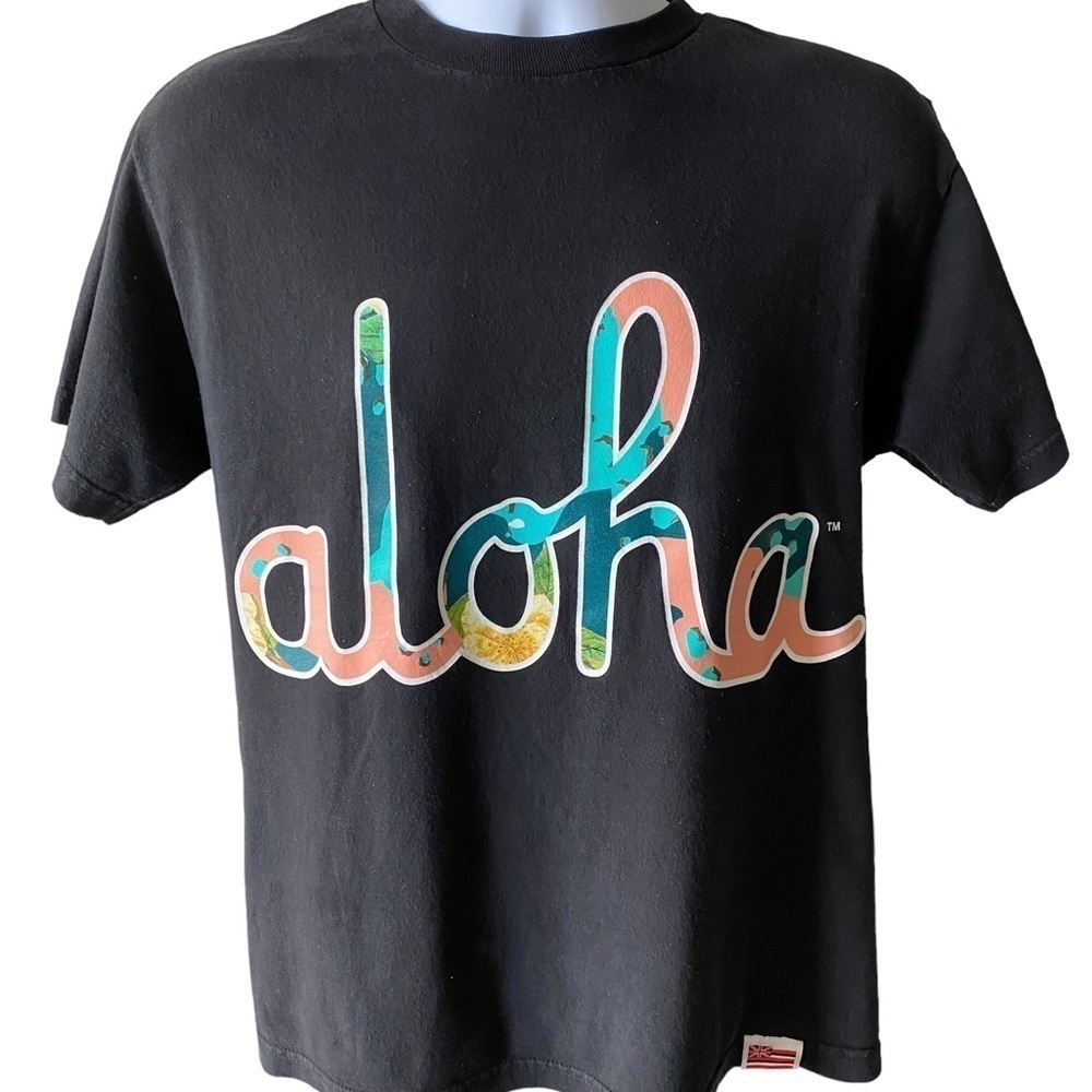 ALOHA Colorful Hawaiian Tee Shirt Unisex M Medium
